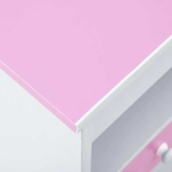 vidaXL Skrivbord för barn lutbart rosa och vit Rosa