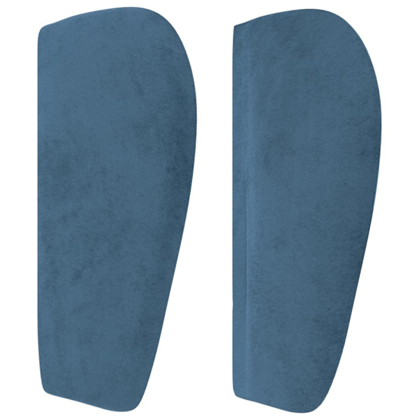 vidaXL Sänggavel med kanter mörkblå 93x23x78/88 cm sammet Blå