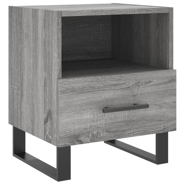 vidaXL Sängbord grå sonoma 40x35x47,5 cm konstruerat trä Grå