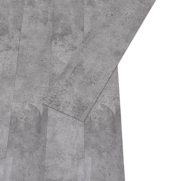vidaXL Ej självhäftande PVC-golvplankor 4,46 m² 3 mm cementbrun Brun