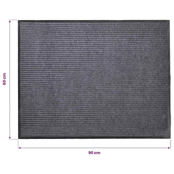 vidaXL Dörrmatta PVC Grå 90 x 60 cm grå
