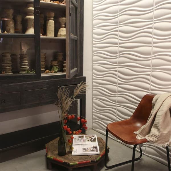 WallArt 3D Väggpaneler 24 st GA-WA04 waves Vit