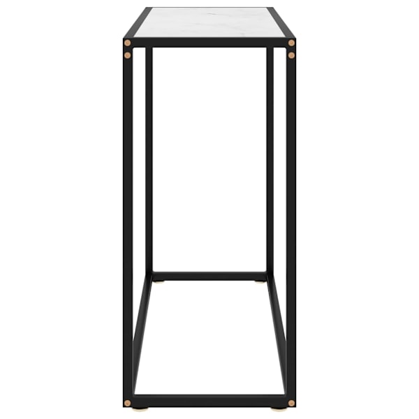 vidaXL Konsolbord vit 80x35x75 cm härdat glas Vit
