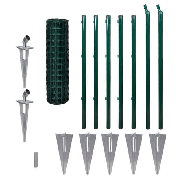 vidaXL Eurofence stål 10x1 m grön Grön