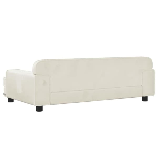 vidaXL Hundbädd gräddvit 90x53x30 cm sammet Kräm