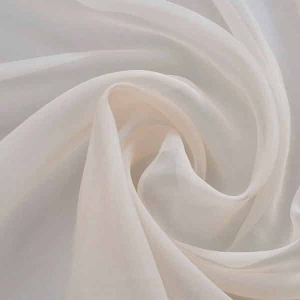 vidaXL Voile tyg 1,45 x 20 m gräddvit Creme