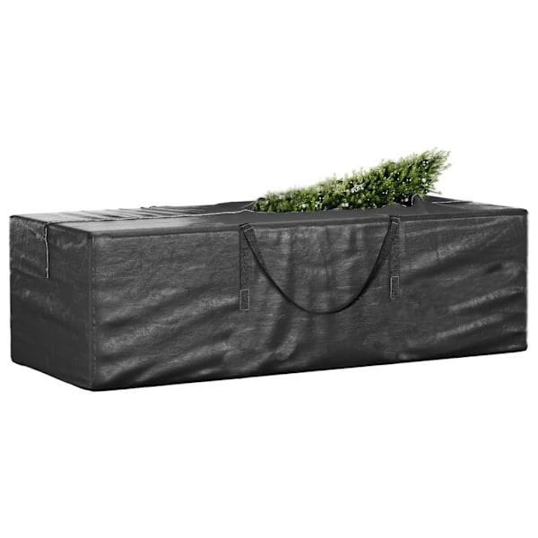 vidaXL Förvaringsväska för julgran svart 135x40x55 cm polyeten Svart