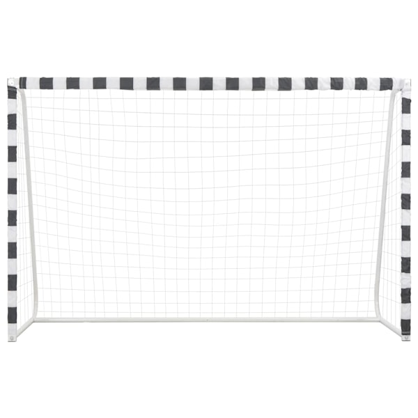 vidaXL Fotbollsmål 300x200x90 cm metall svart och vit Vit