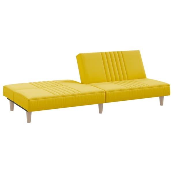 vidaXL Bäddsoffa ljusgul tyg Gul