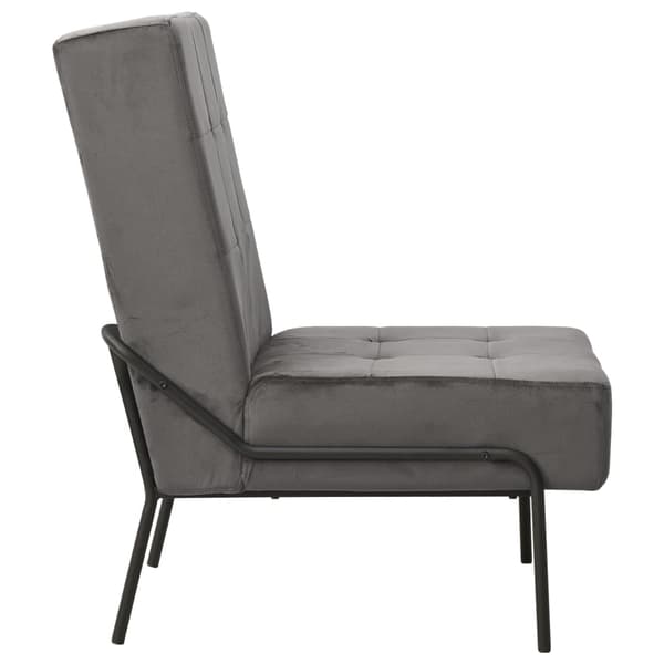 vidaXL Avkopplingsstol 65x79x87 cm mörkgrå sammet grå