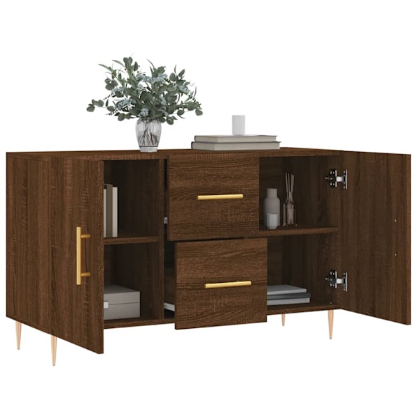 vidaXL Skänk brun ek 100x36x60 cm konstruerat trä Brun