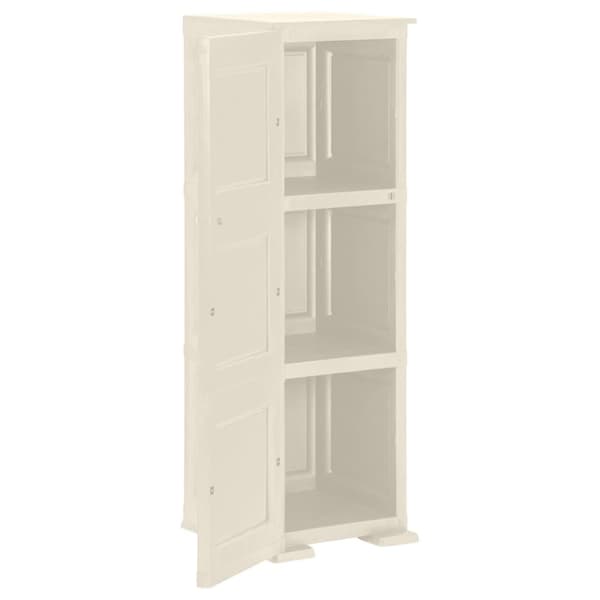 vidaXL Plastskåp 40x43x125 cm träimitation vaniljvit Creme