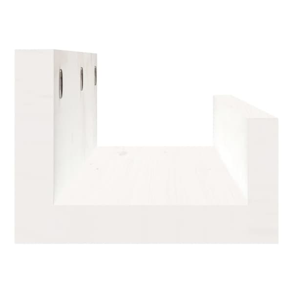 vidaXL Väggskåp 2 st vit 50x12x9 cm massiv furu Vit