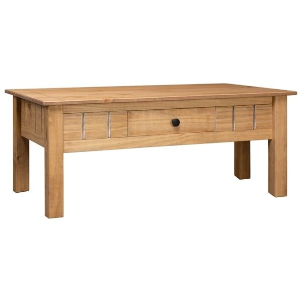 vidaXL Soffbord 100x60x45 cm massiv furu panama Brun