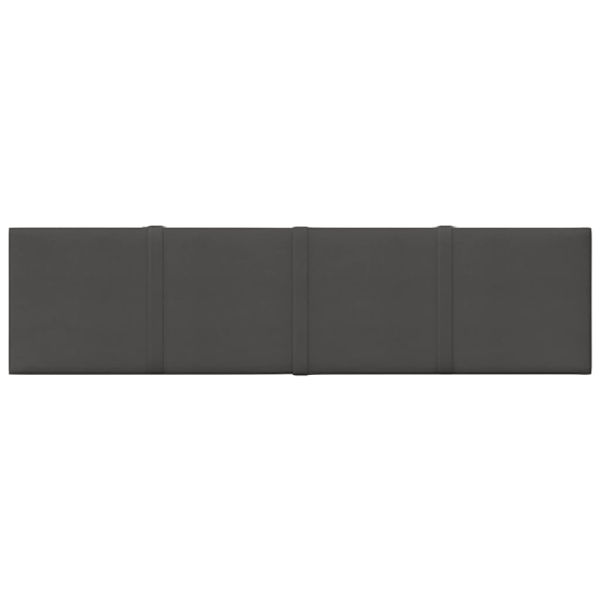 vidaXL Väggpaneler 12 st mörkgrå 60x15 cm tyg 1,08 m² Grå
