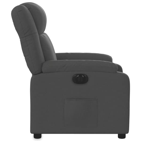 vidaXL Elektrisk reclinerfåtölj mörkgrå tyg Grå