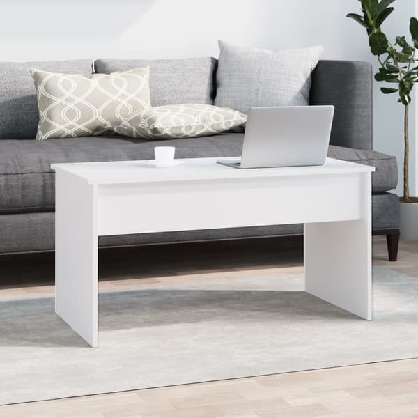 vidaXL Soffbord vit 102x50,5x52,5 cm konstruerat trä Vit