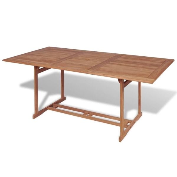 vidaXL Trädgårdsbord 180x90x75 cm massiv teak Brun