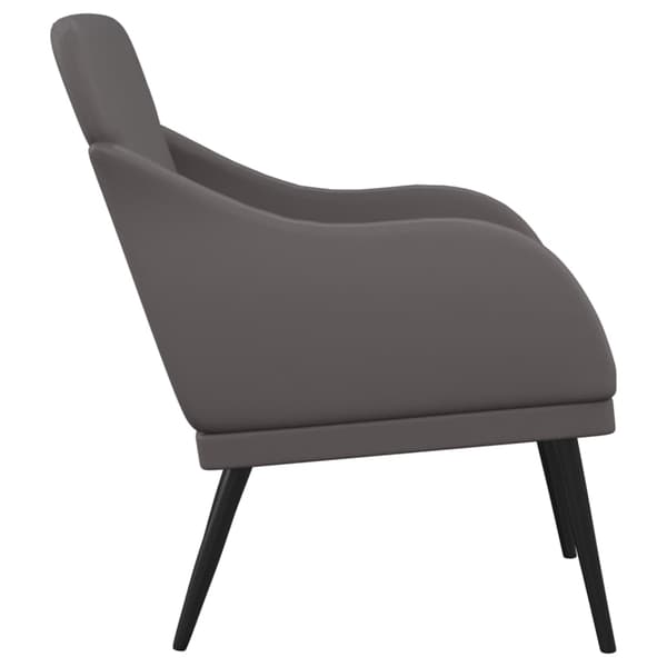 vidaXL Fåtölj grå 63x76x80 cm konstläder Grå