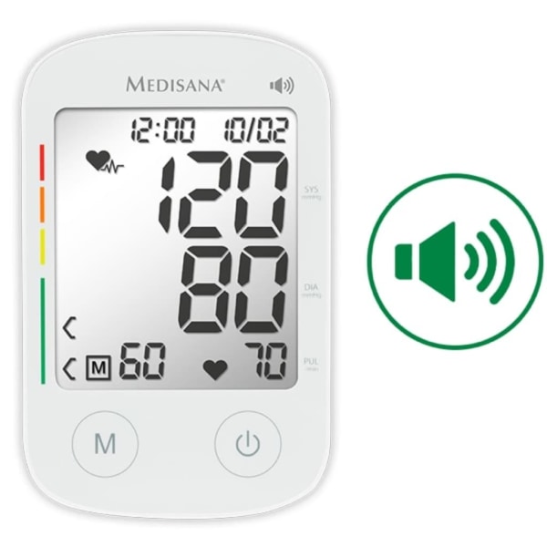 Medisana Blodtrycksmätare överarm med röstfunktion BU 535 Voice Vit