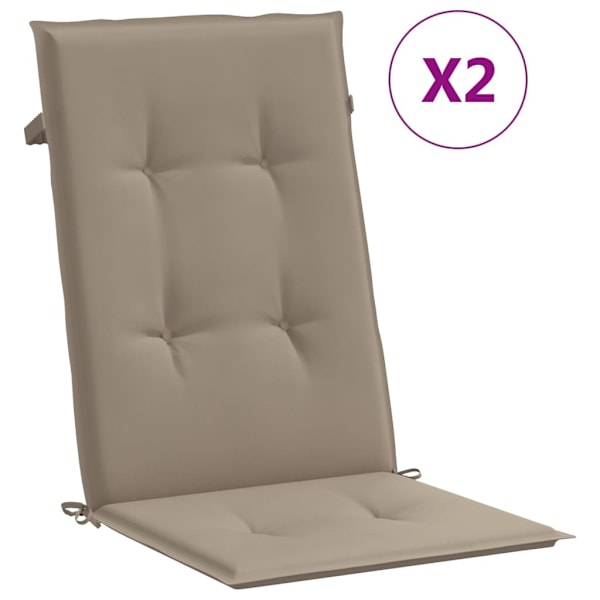 vidaXL Stolsdynor 2 st taupe 120x50x3 cm tyg Taupe