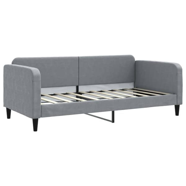 vidaXL Dagbädd ljusgrå 90x190 cm tyg Grå