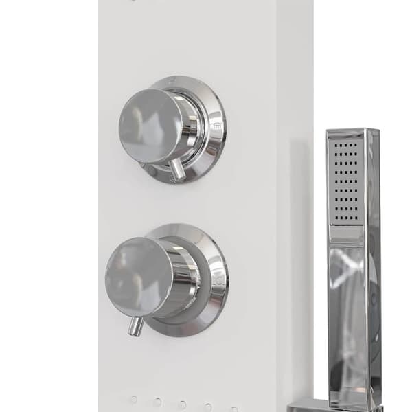 vidaXL Duschpanelsystem aluminium vit Vit