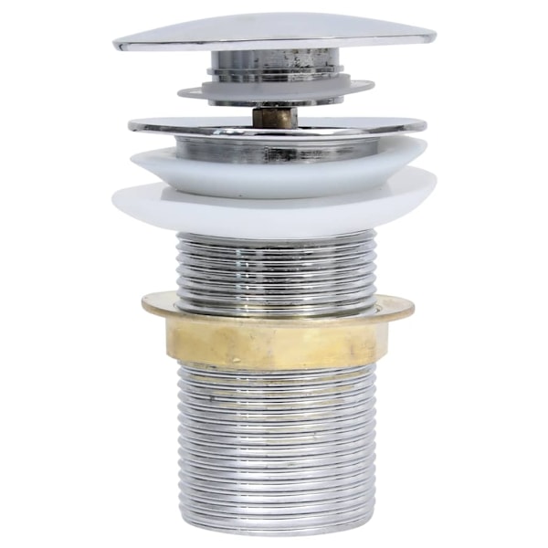 vidaXL Pop-up bottenventil utan överflödesfunktion krom 6,4x6,4x9,1 cm Silver