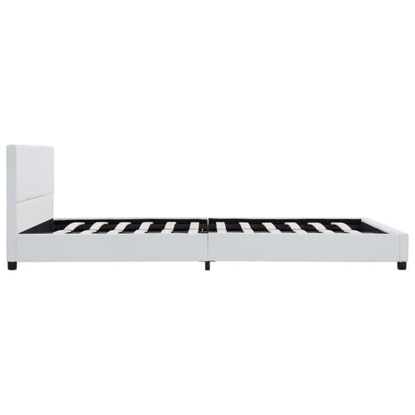 vidaXL Sängram vit konstläder 120x200 cm Vit
