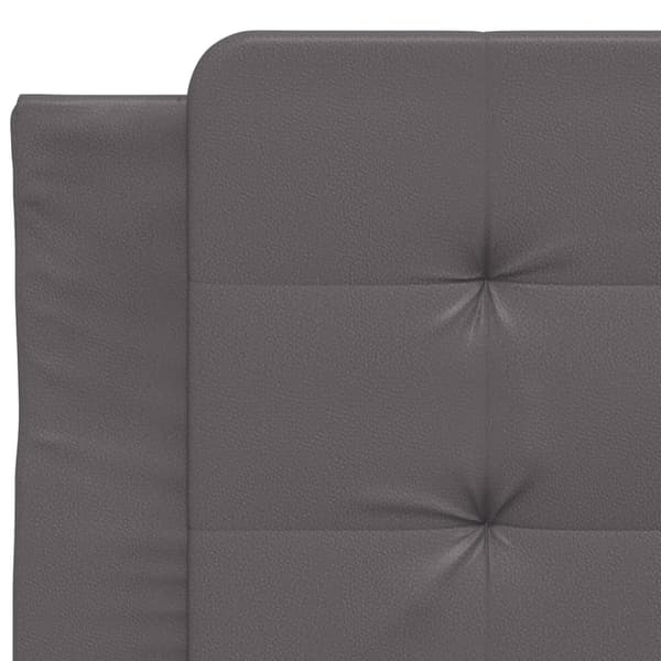 vidaXL Säng med madrass grå 90x190 cm konstläder Grå