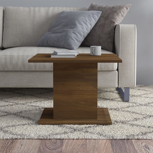 vidaXL Soffbord brun ek 55,5x55,5x40 cm konstruerat trä Brun