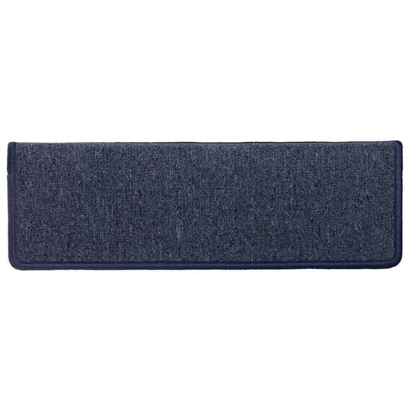 vidaXL Trappmattor 30 st 65x21x4 cm mörkgrå och blå rektangulär kant Grå