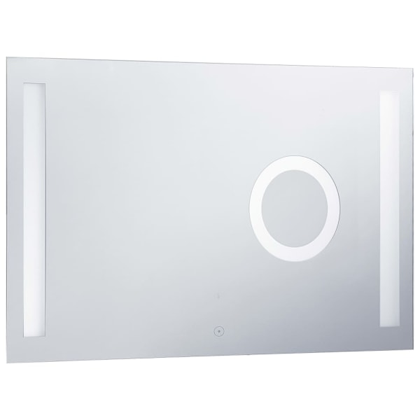 vidaXL Badrumsspegel LED med touch-sensor 100x60 cm Silver