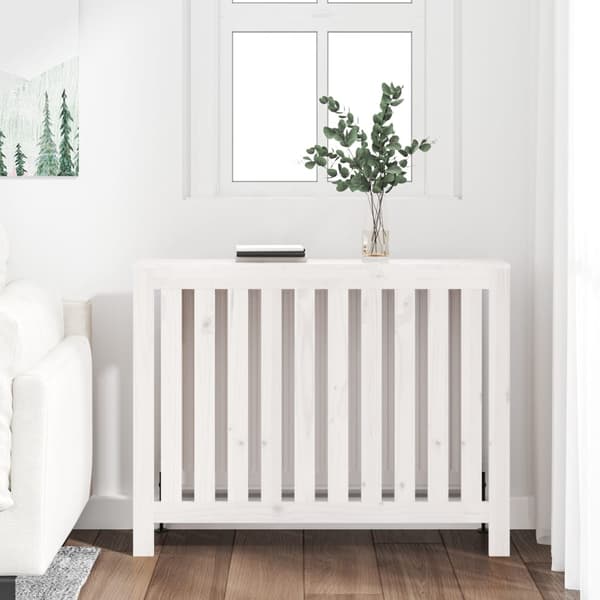 vidaXL Elementskydd Vit 108,5x19x84 cm massiv furu Vit