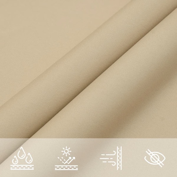 vidaXL Solsegel oxfordtyg trekantigt 3x4x5 m beige Beige