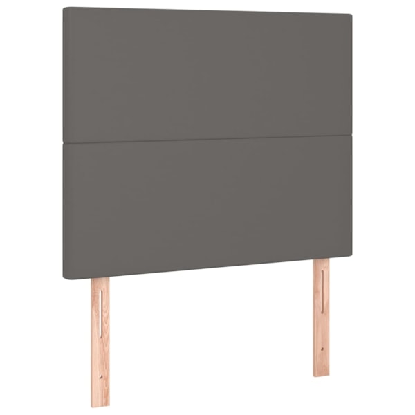 vidaXL Ramsäng med madrass grå 90x190 cm konstläder Grå
