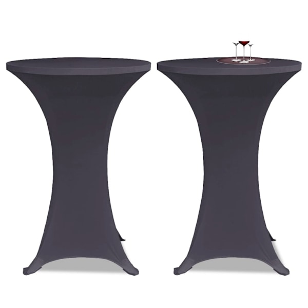 vidaXL Bordsöverdrag 4 st 60 cm stretch antracit Antracit