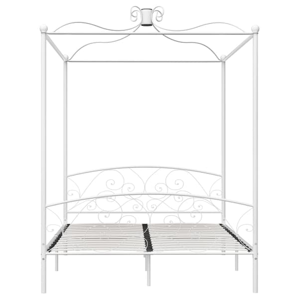 vidaXL Himmelsäng vit metall 160x200 cm Vit
