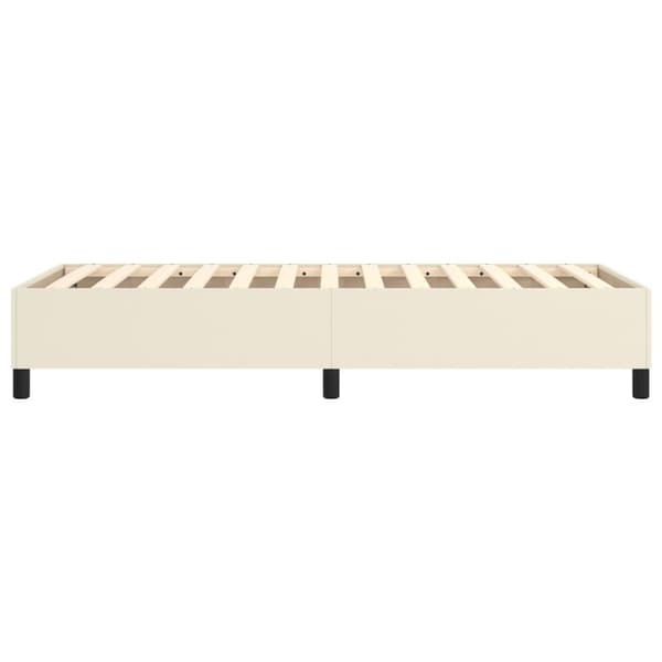 vidaXL Ramsäng gräddvit 80x200 cm konstläder Kräm