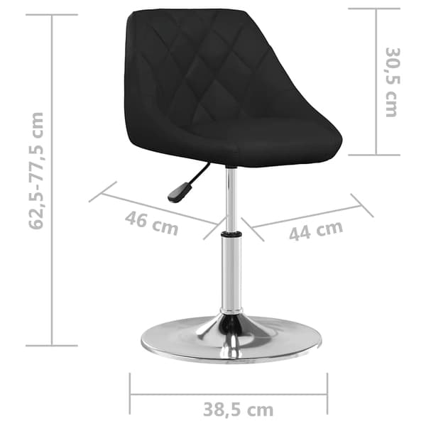vidaXL Barstol svart konstläder Svart