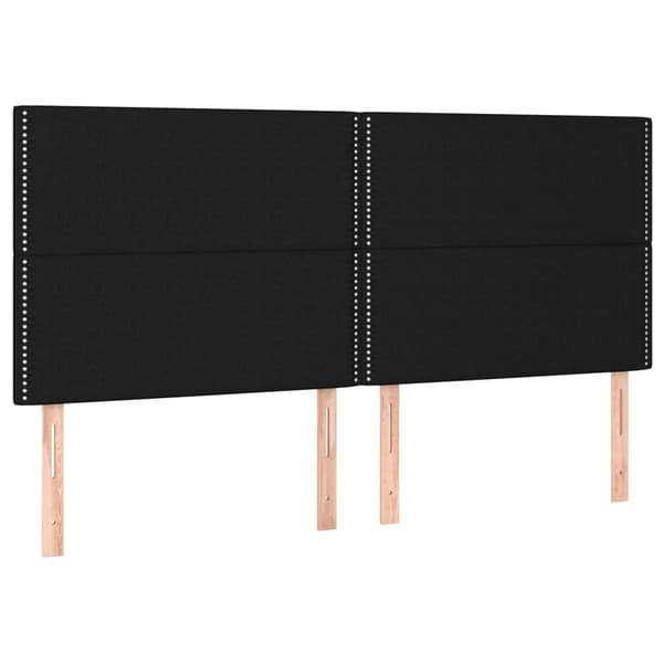 vidaXL Ramsäng med madrass svart 180x200 cm tyg Svart