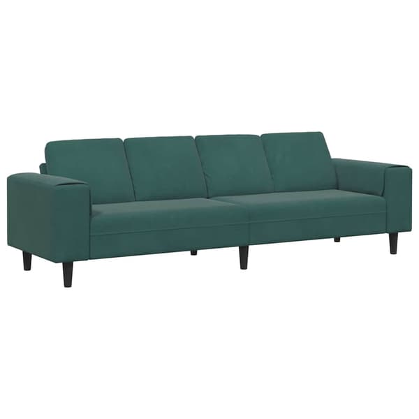 vidaXL Vardagsrumsoffa Mörkgrön 250 x 77 x 76 cm Grön