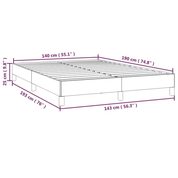 vidaXL Sängram rosa 140x190 cm sammet Rosa