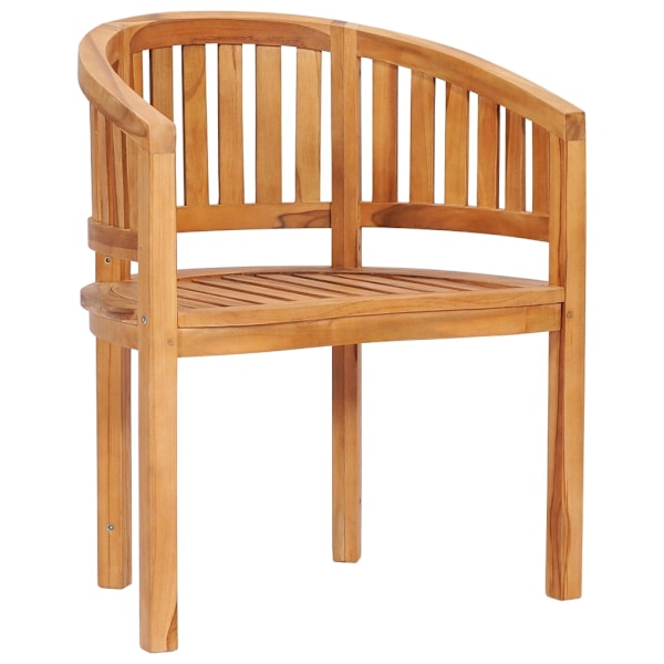 vidaXL Bananstol massiv teak Brun