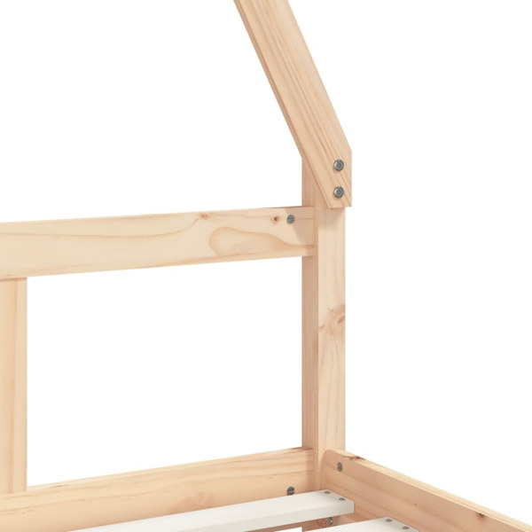 vidaXL Sängram för barnsäng 80x200 cm massiv furu Brun