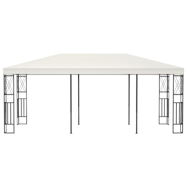 vidaXL Paviljong 3x6 m gräddvit tyg Creme