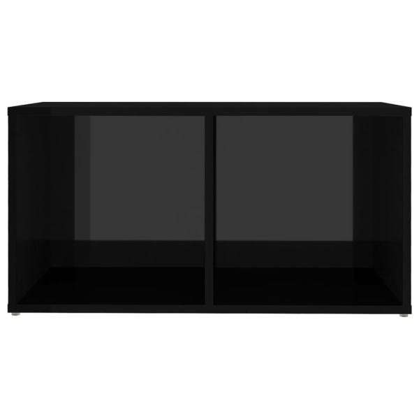vidaXL TV-bänk svart högglans 72x35x36,5 cm konstruerat trä Svart