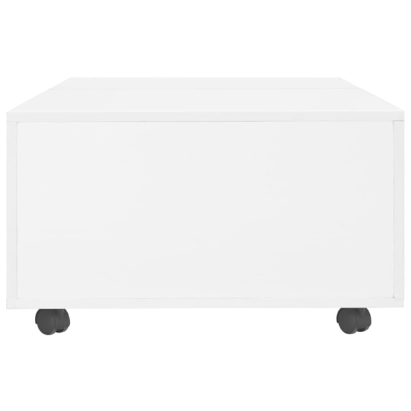 vidaXL Soffbord vit högglans 120x60x35 cm Vit