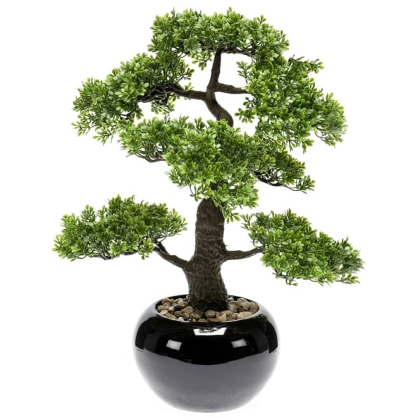 Emerald Konstväxt bonsaiträd fikus mini grön 47 cm 420006 Grön
