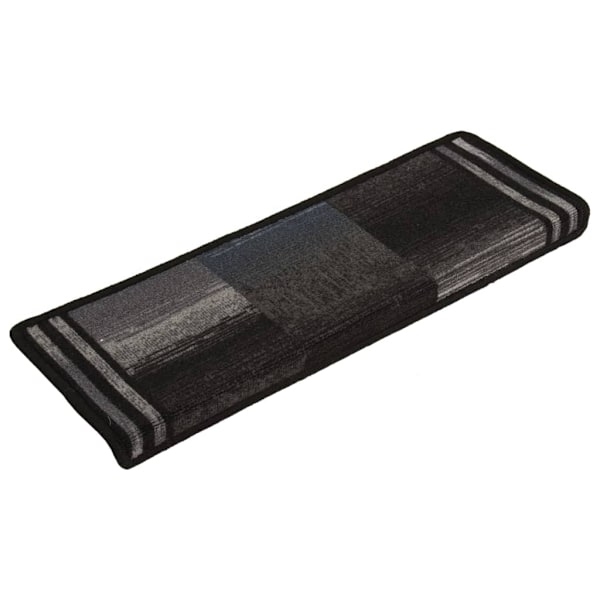 vidaXL Trappstegsmattor självhäftande 5 st 65x21x4 cm svart och grå Svart